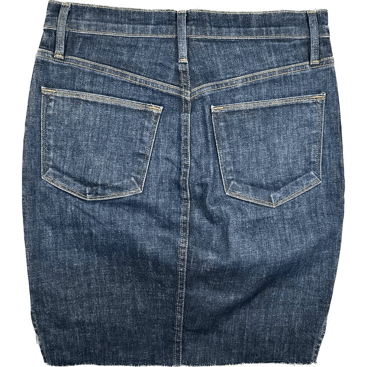 Frame USA Made Stretch Denim 'Catamaran' Jeans Skirt - Size 25 - Jean Pool