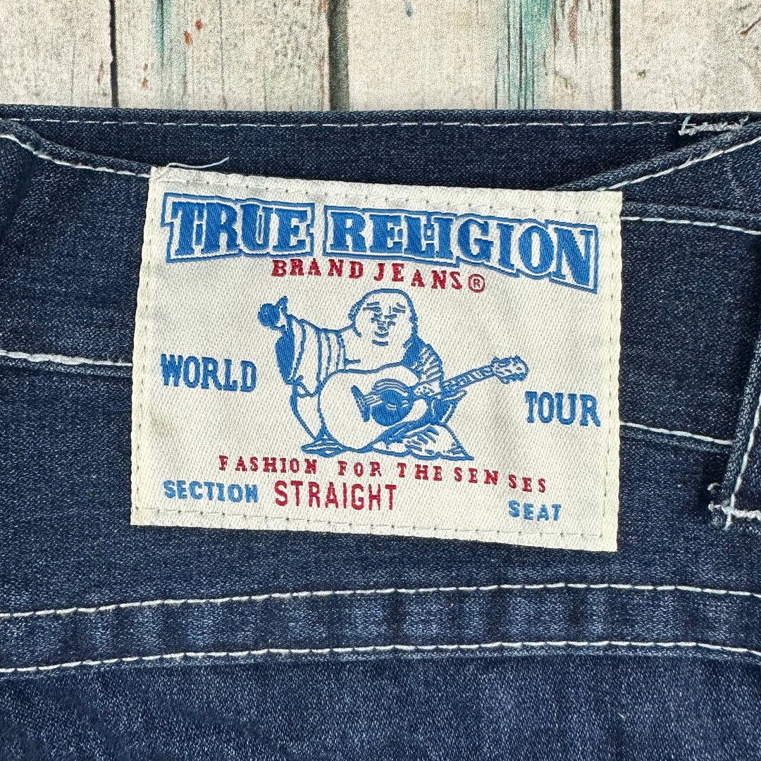 True Religion Mens 'Straight' Flap Top Pocket Jeans - Size 36 - Jean Pool