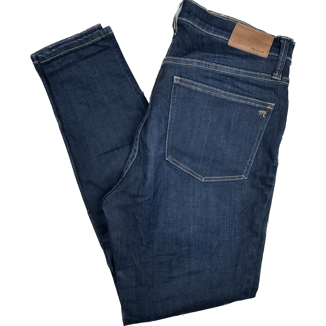 Madewell ' 9" High Rise Skinny' Tapered Stretch Ladies Jeans- Size 30 - Jean Pool