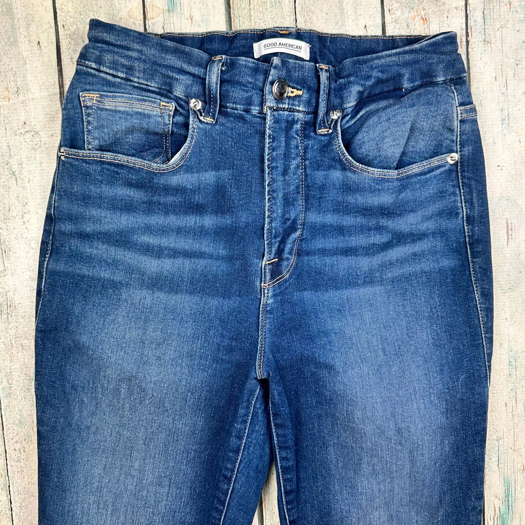 Good American 'Good Waist Crop' High Rise Skinny Jeans- Size 28" - Jean Pool