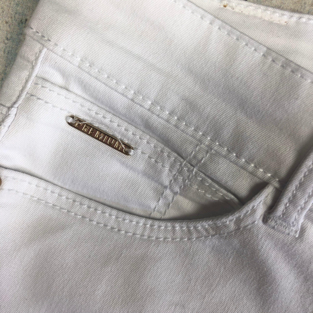 Stradivarius White Stretch Skinny Jeans -Size 8 - Jean Pool