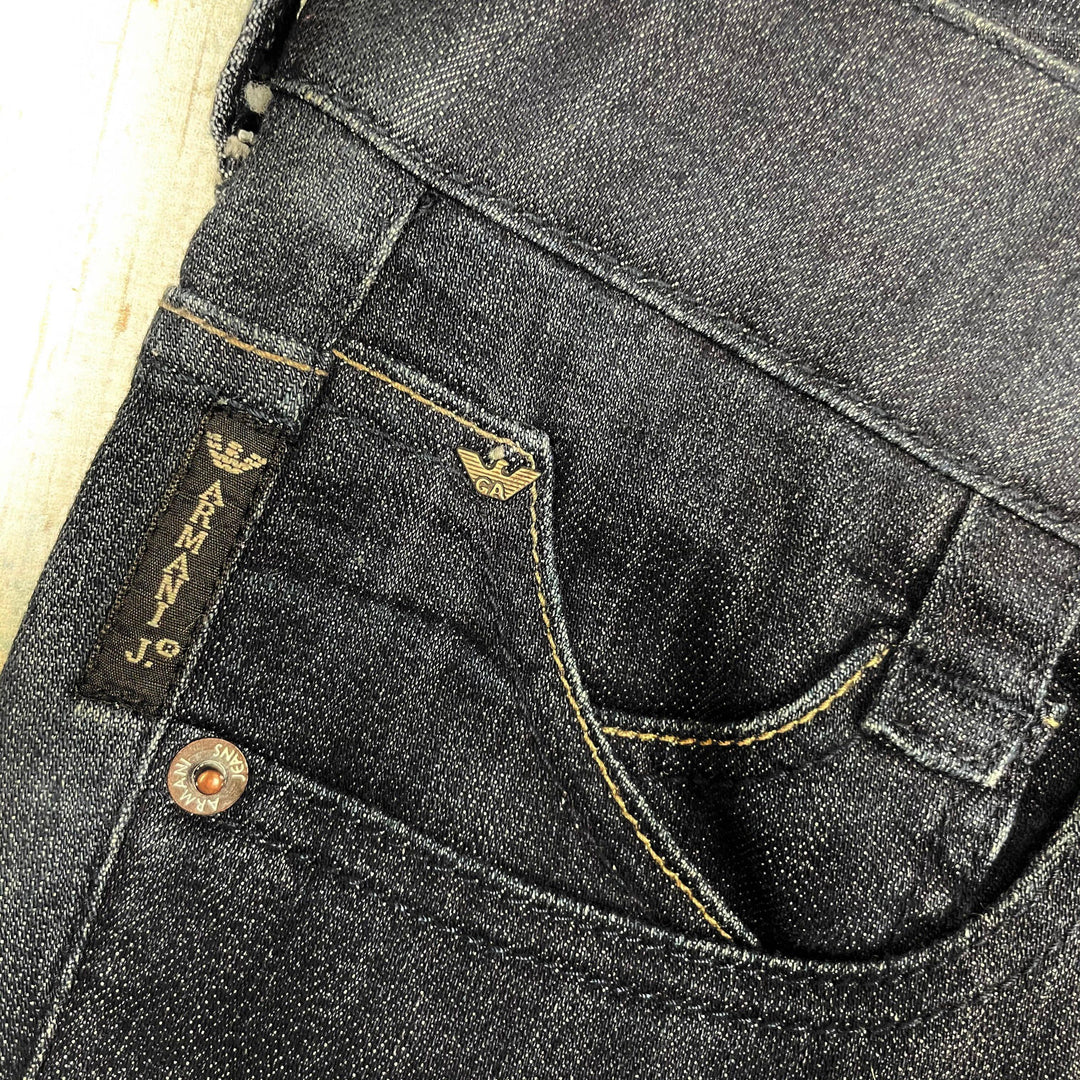 Armani Jeans AJ Slim Straight 'Indigo 09' Stretch Jeans -Size 27 - Jean Pool