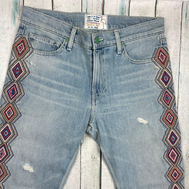 NWT - Sandrine Rose Re-Worked Original Handmade in USA Jeans - Size 26 - Jean Pool