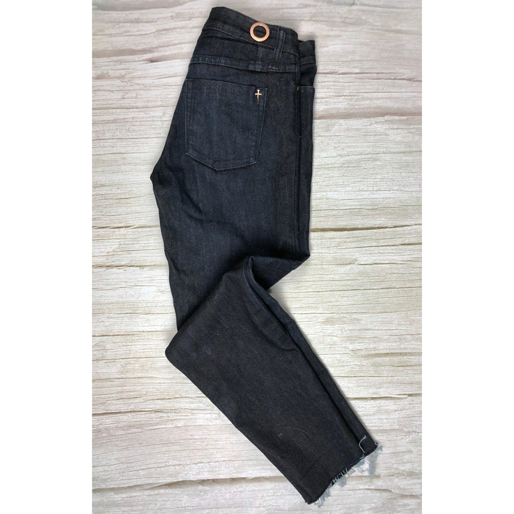 NOBODY Black Cropped Tapered Leg Skinny Guilty Collection Jeans- Size 25-Jean Pool