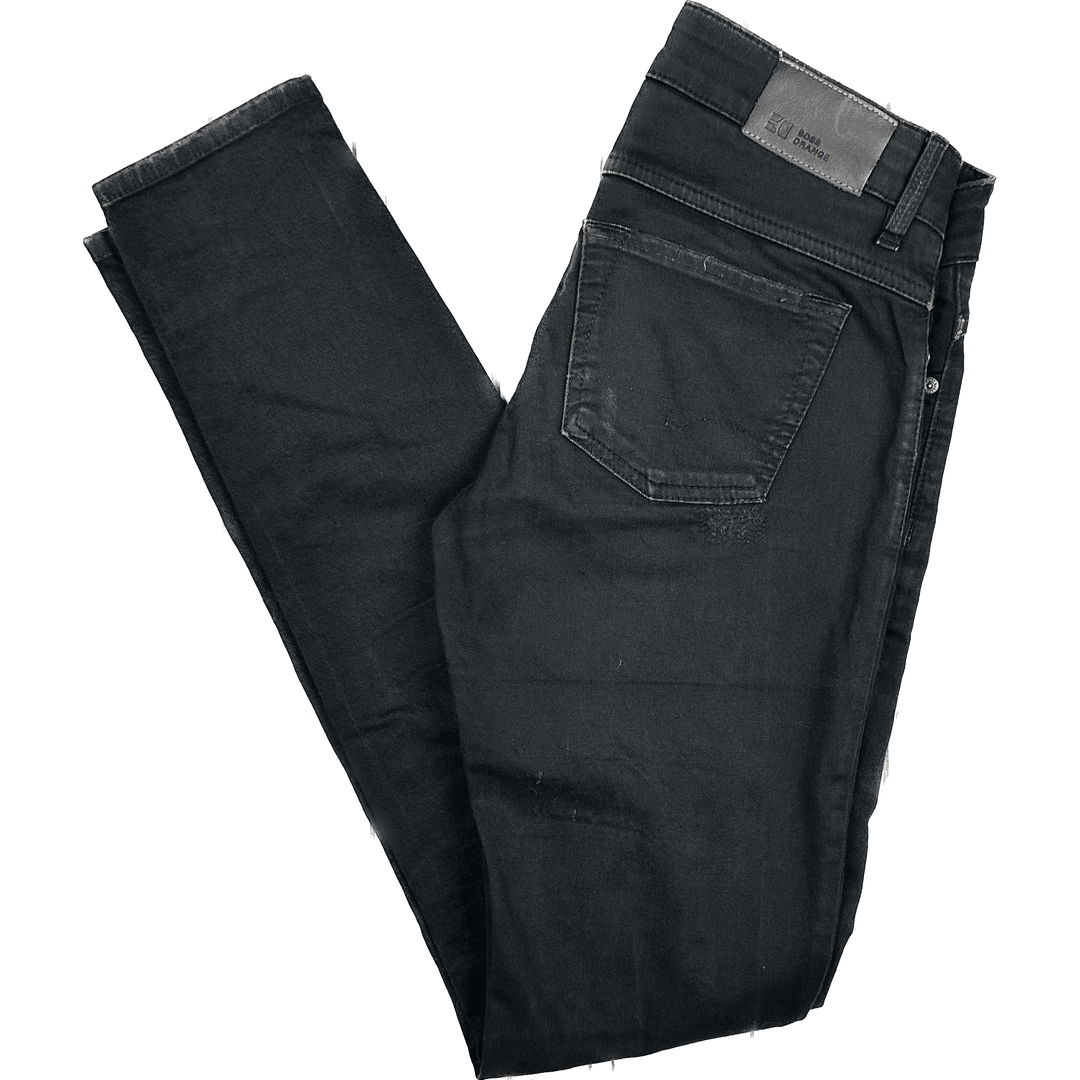 Hugo Boss Orange Women's Slim Fit Distressed Black Jeans - Size 26 - Jean Pool