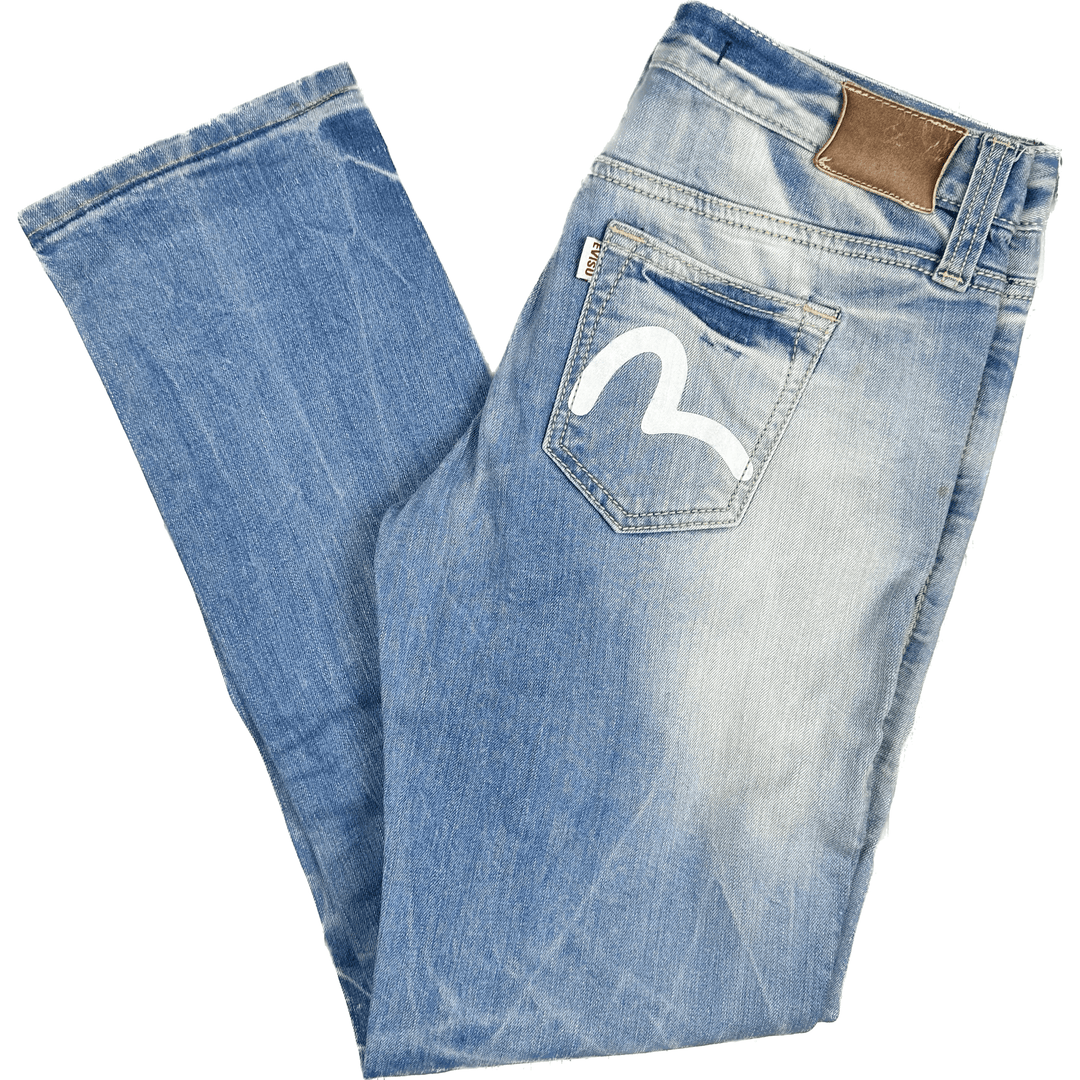 Evisu Japan Ladies Logo Pocket Lo Rise Denim Jeans - Size 29 - Jean Pool