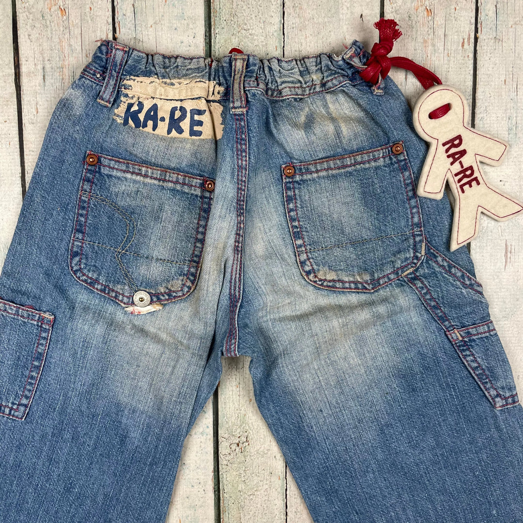 NWT - RA-RE Italian Boys Wide Leg Distressed Jeans - Size 4Y - Jean Pool