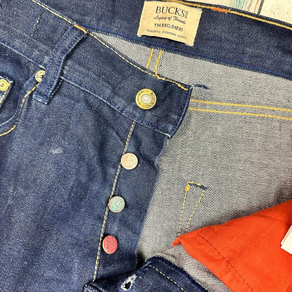 Bucks & Co Legacy of Threads Mens Indigo 'Game' Jeans - Size 34/32 - Jean Pool