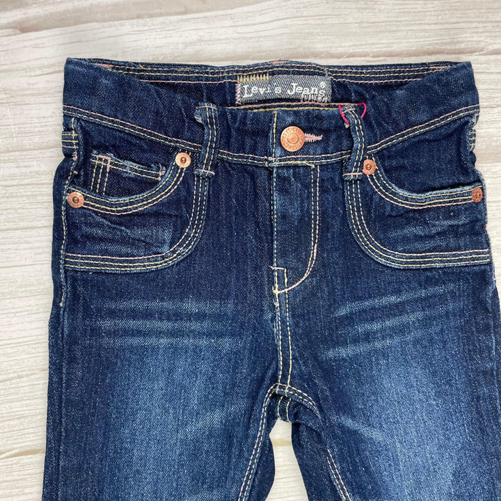 Levis Slim Straight Leg Kids Jeans - Size 4 - Jean Pool