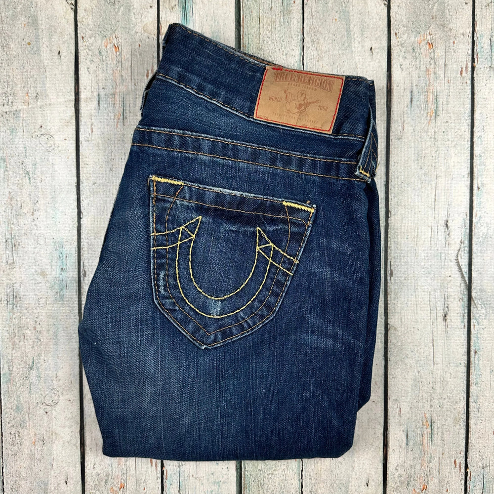 True Religion Low Rise Boot Flare Jeans- Size 26 - Jean Pool