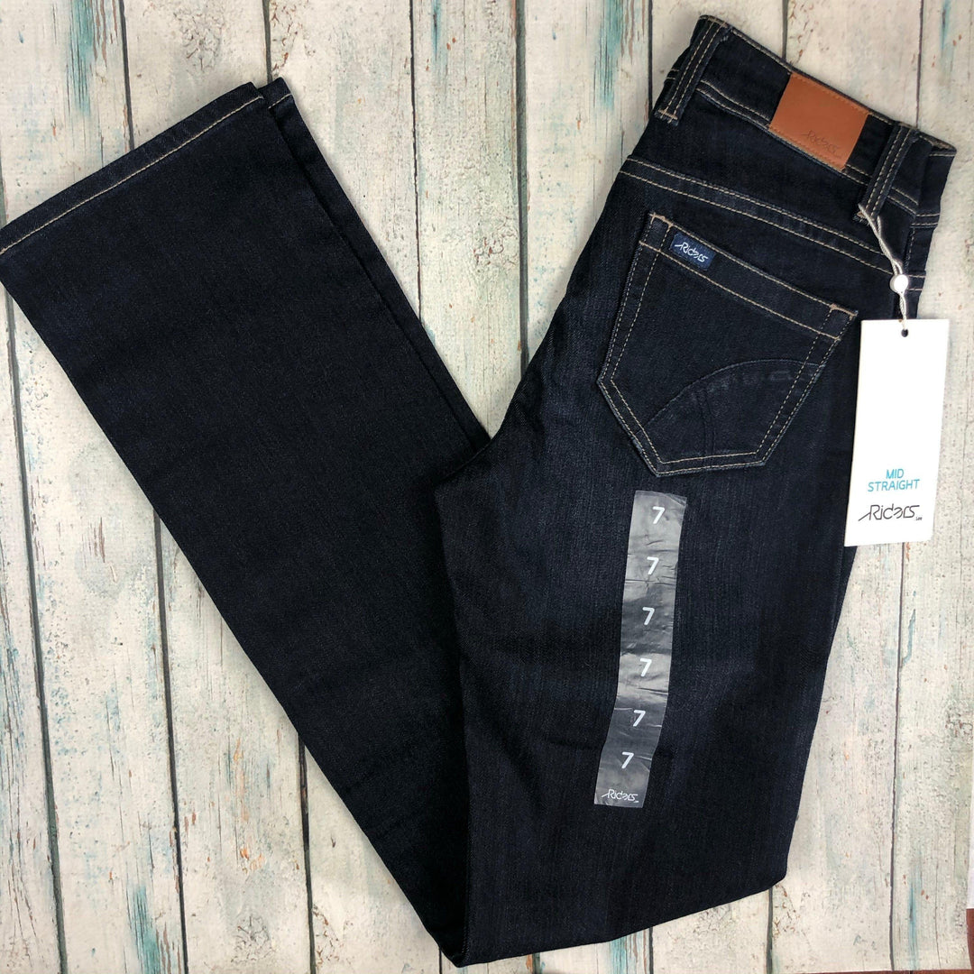 NWT - Lee Mid Straight Riders Stretch Denim Jeans- Size 7-Jean Pool