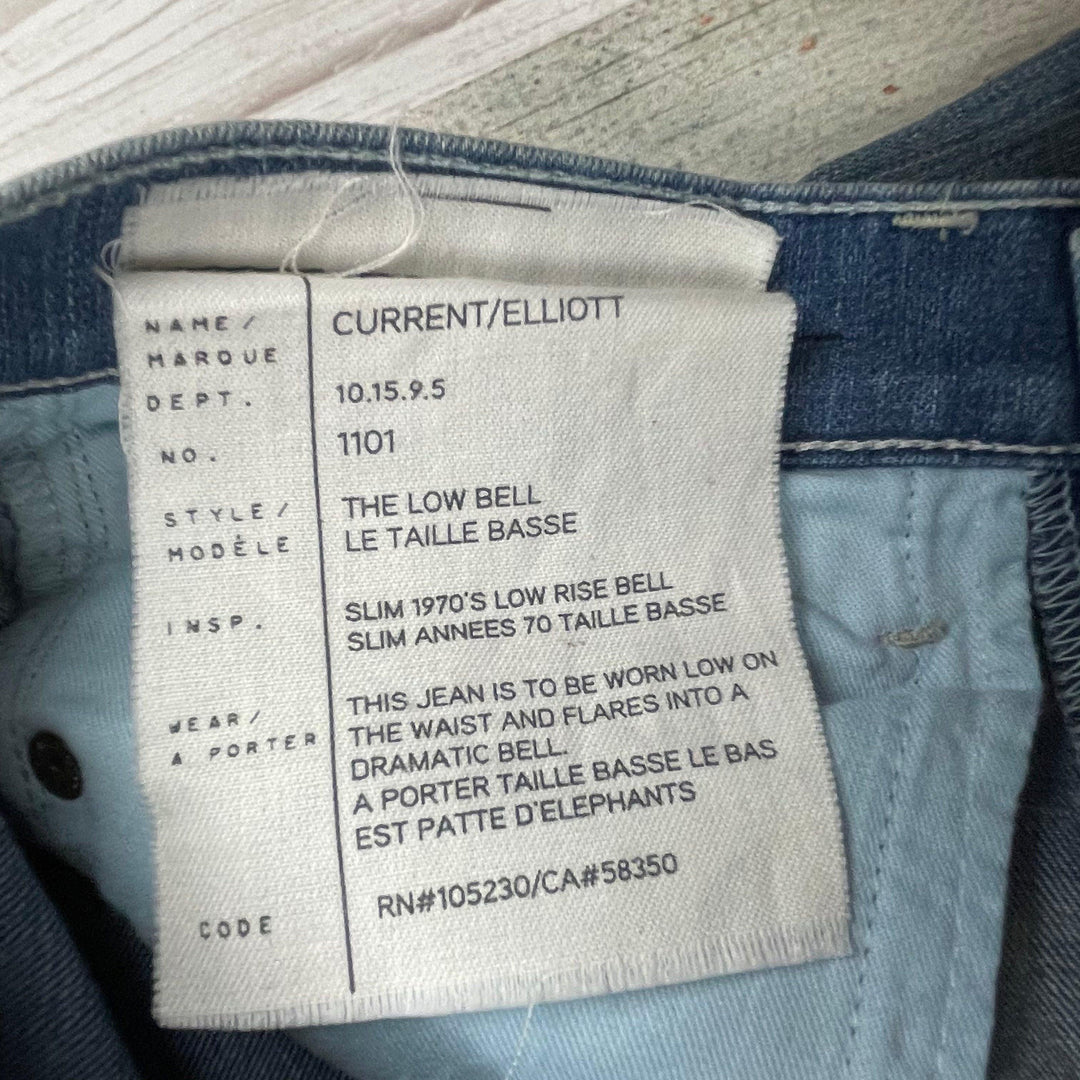 NWT- Current/Elliot 'The Low Bell' Island Hopper Released Hem Jeans- Size 27 - Jean Pool