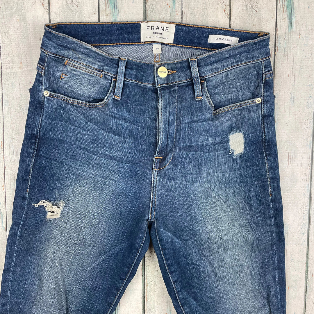 Frame Denim 'Le High Skinny' Seabright Stretch Jeans -Size 29 or 11 AU - Jean Pool