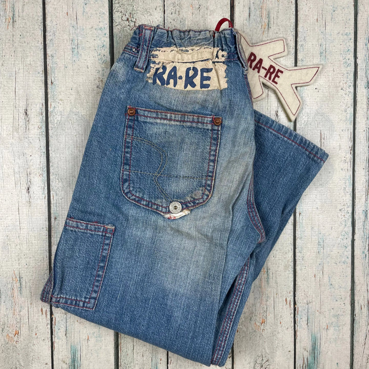 NWT - RA-RE Italian Boys Wide Leg Distressed Jeans - Size 4Y - Jean Pool