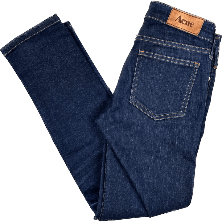 Acne Ladies KEX Soft Raw Straight Leg Jeans - Size 24 S - Jean Pool