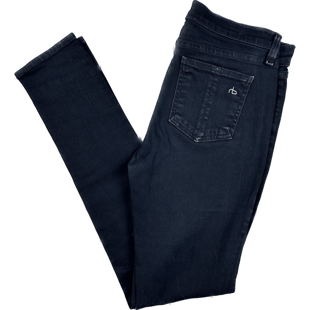 Rag & Bone 'High Rise Skinny' Jeans in Blue Black- Size 26 - Jean Pool