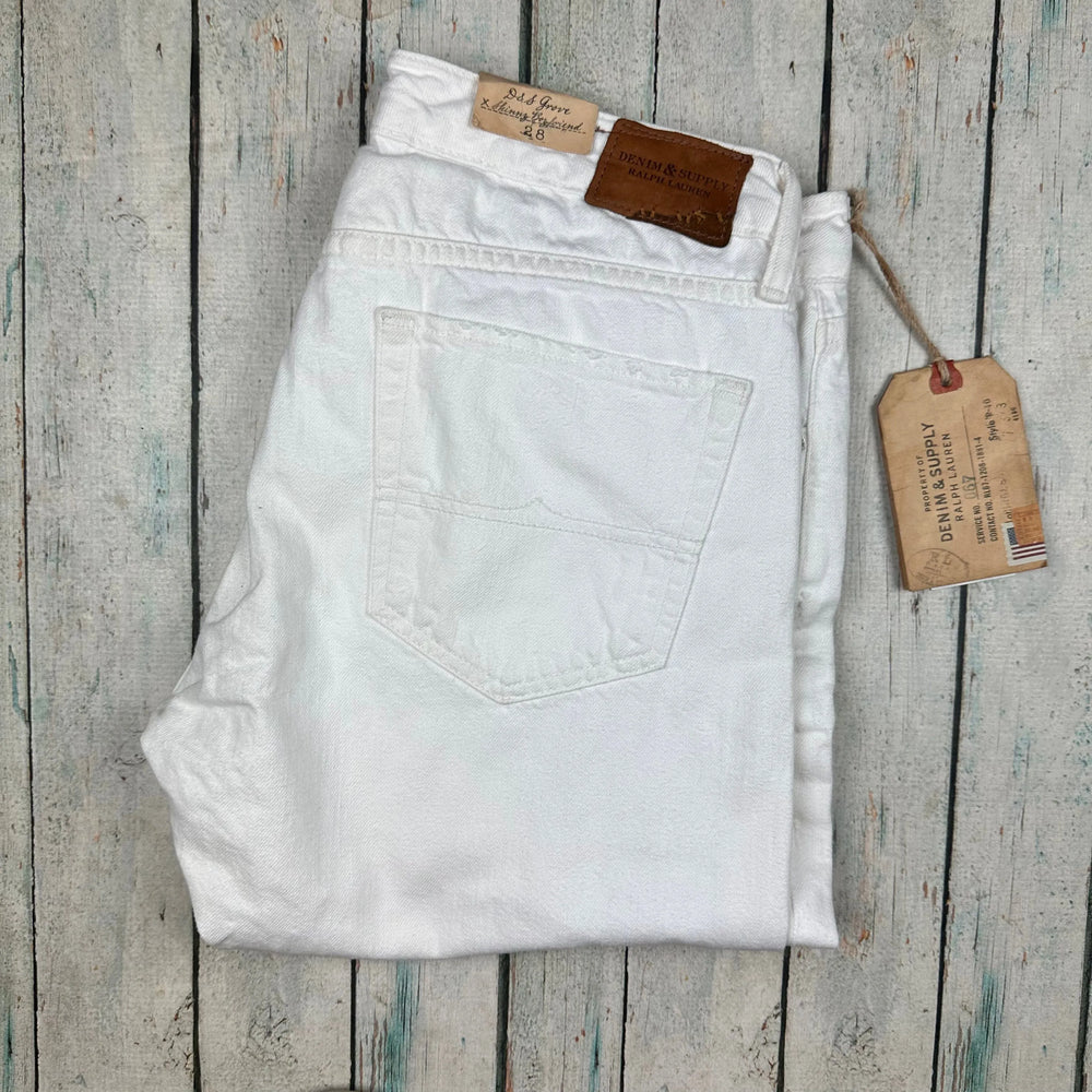 NWT-Ralph Lauren Denim & Supply 'Grove' Skinny Boyfriend White Jeans - Size 28 - Jean Pool