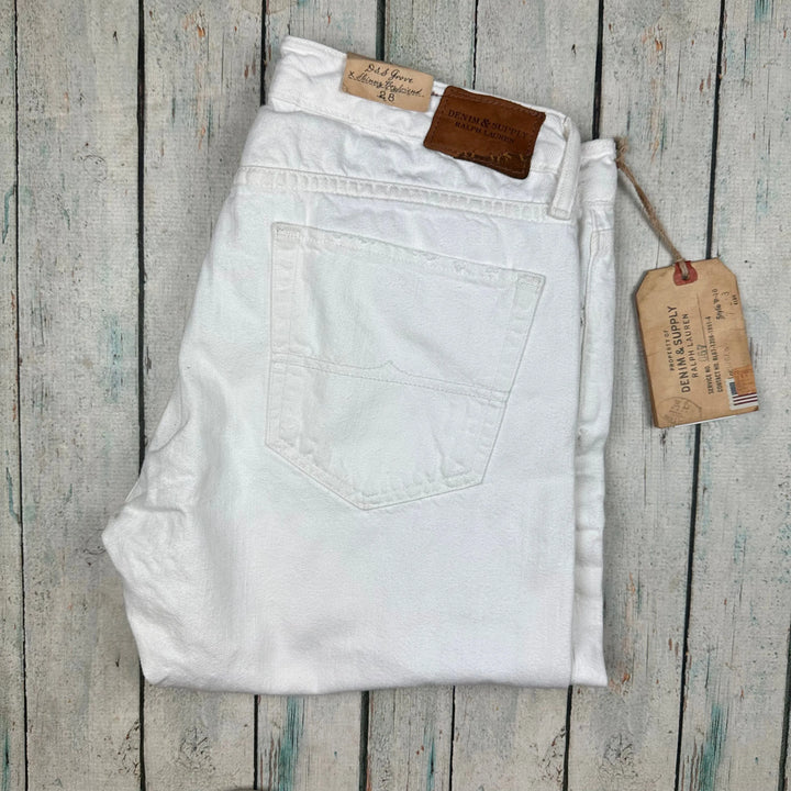 NWT-Ralph Lauren Denim & Supply 'Grove' Skinny Boyfriend White Jeans - Size 28 - Jean Pool