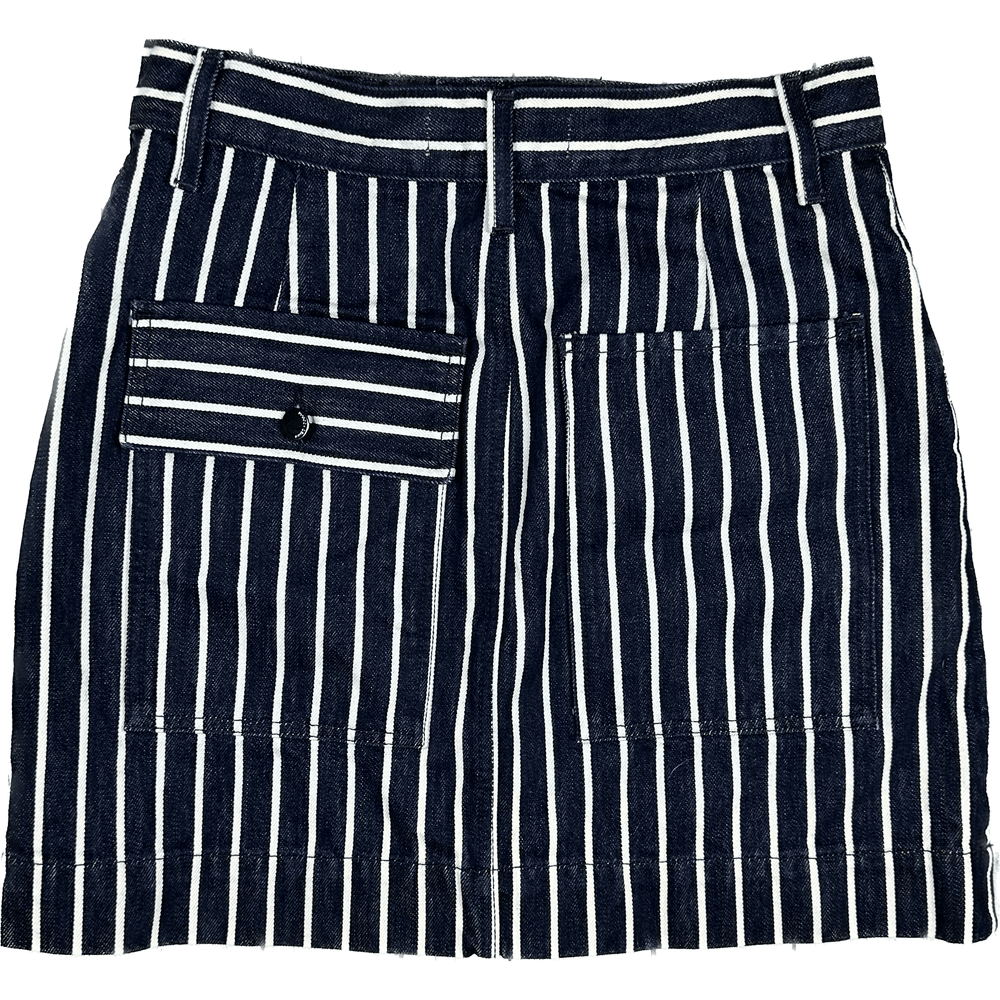 Nobody Striped 'Marina' Denim Skirt - Size 28 - Jean Pool