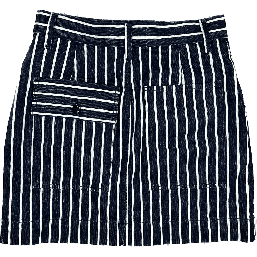 Nobody Striped 'Marina' Denim Skirt - Size 28 - Jean Pool