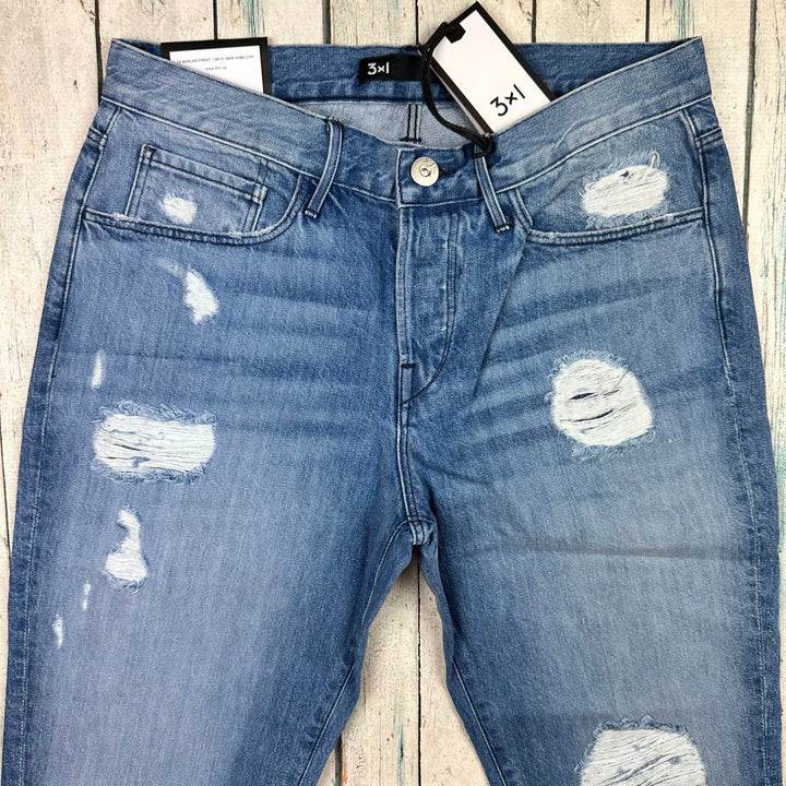 NWT - 3x1 - Stunning USA Made Fringed Crop 'Mazzy' Jeans -Size 28 - Jean Pool