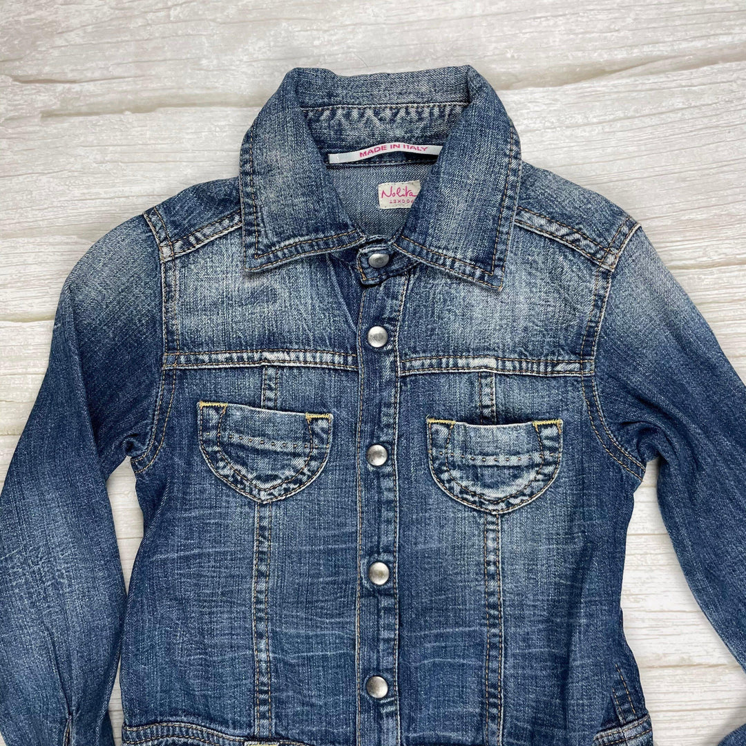 Nolita Pocket Girls Denim Shirt Dress- Size 6 Years - Jean Pool