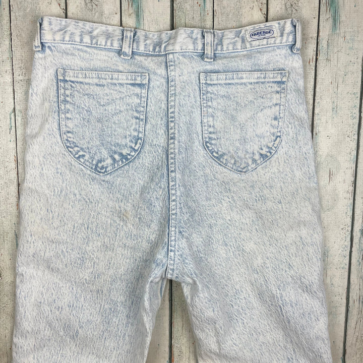 Vintage Fabergé 1980's High Waisted Snow Wash Stretchie Jeans - Size 10/11 - Jean Pool