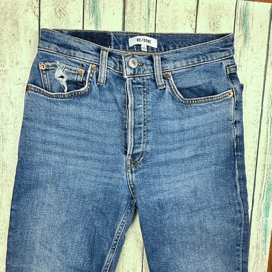 RE/DONE 90's High Rise Ankle Crop Jeans -Size 27 - Jean Pool