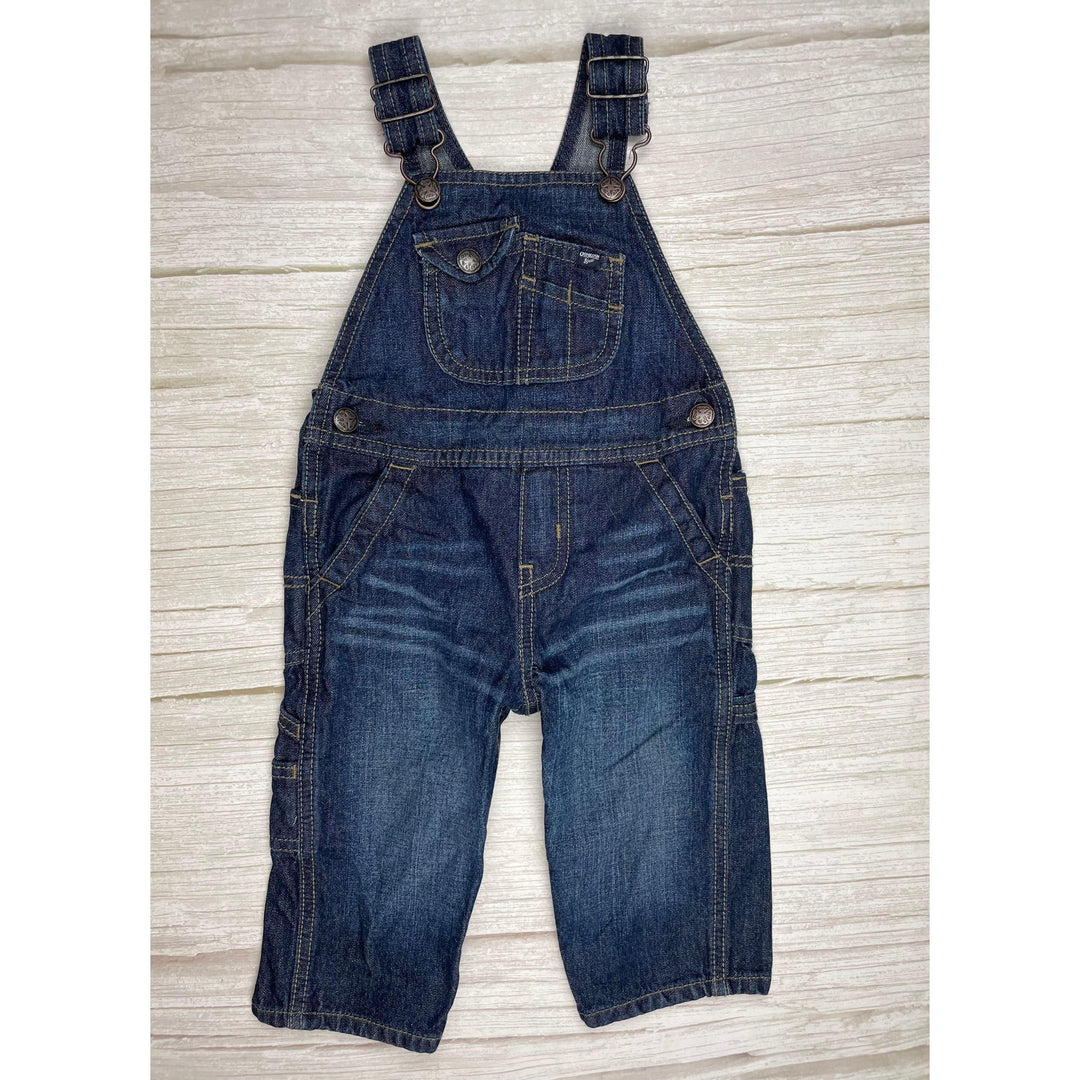 Osh Kosh Classic Bib & Brace Vestbak Denim Overalls - Size 12M - Jean Pool