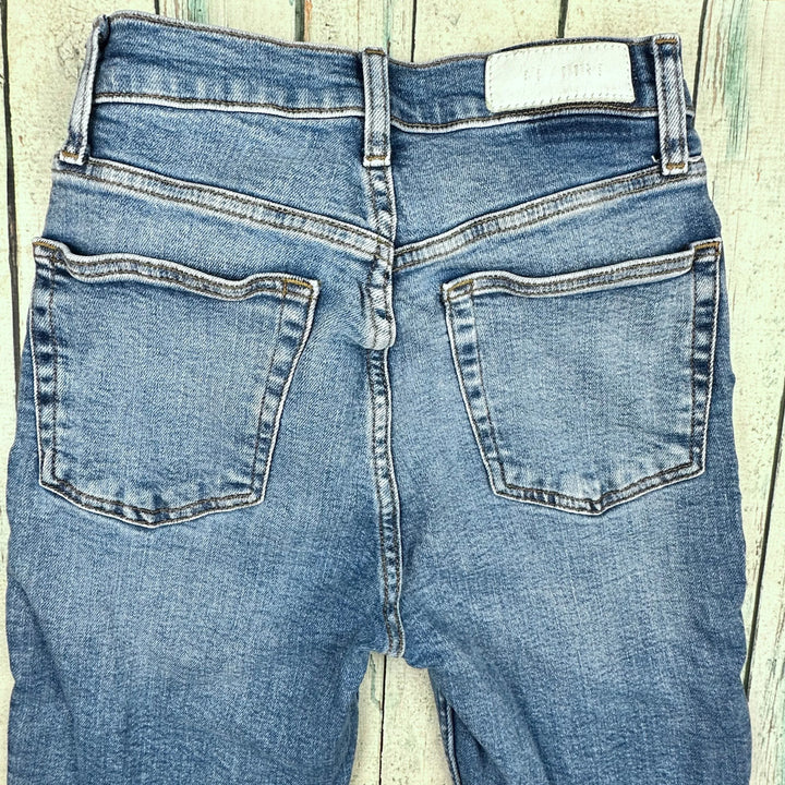 RE/DONE 90's High Rise Ankle Crop Jeans -Size 26 - Jean Pool