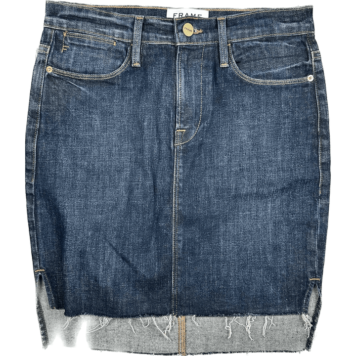 Frame USA Made Stretch Denim 'Catamaran' Jeans Skirt - Size 25 - Jean Pool