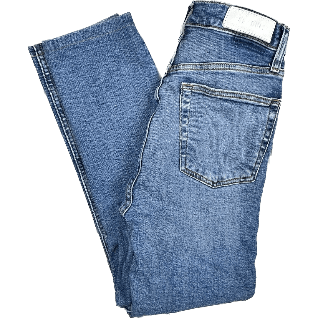 RE/DONE 90's High Rise Ankle Crop Jeans -Size 26 - Jean Pool