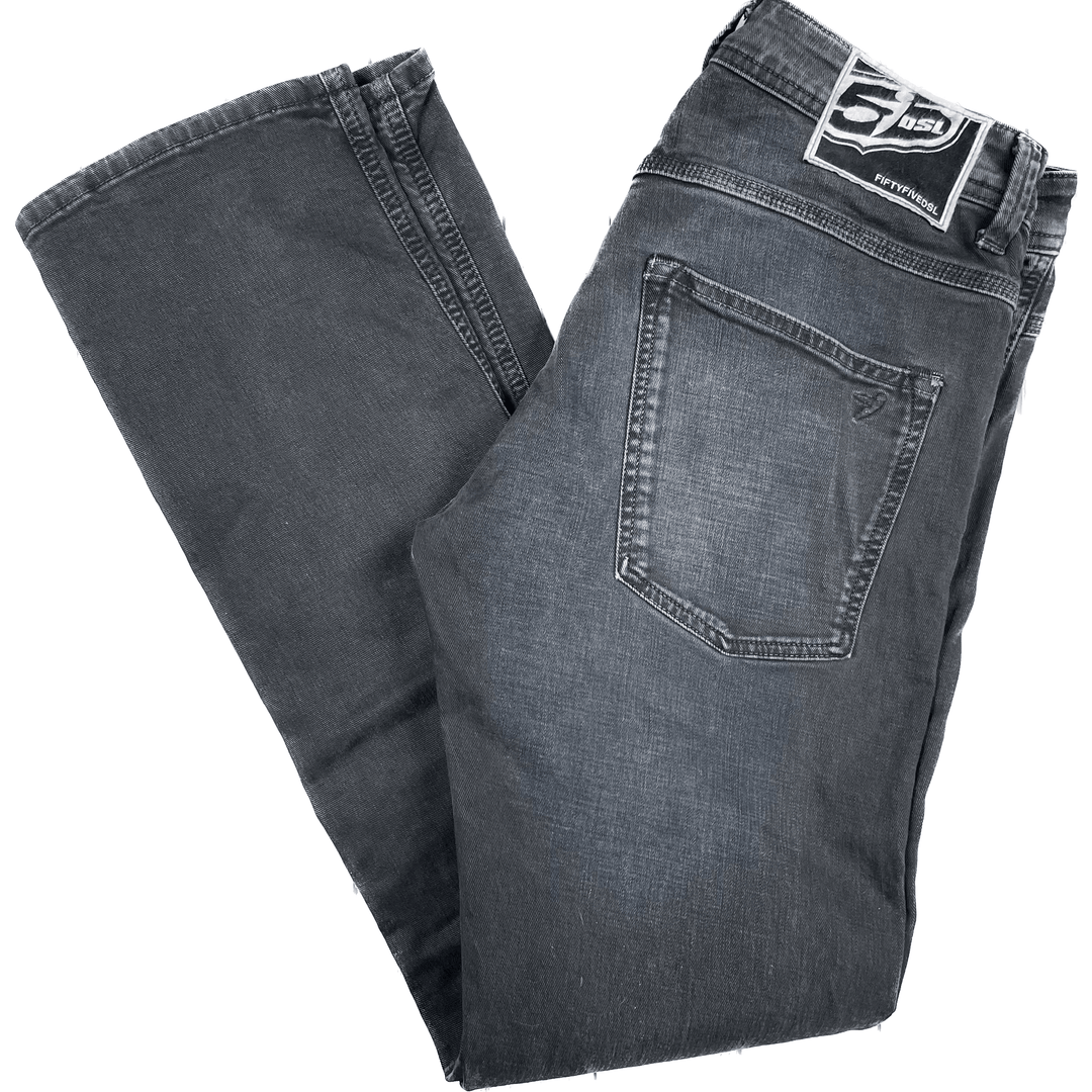55DSL Diesel 'Mod Peex’ Washed Black Slim Fit Jeans -Size 32/33 - Jean Pool