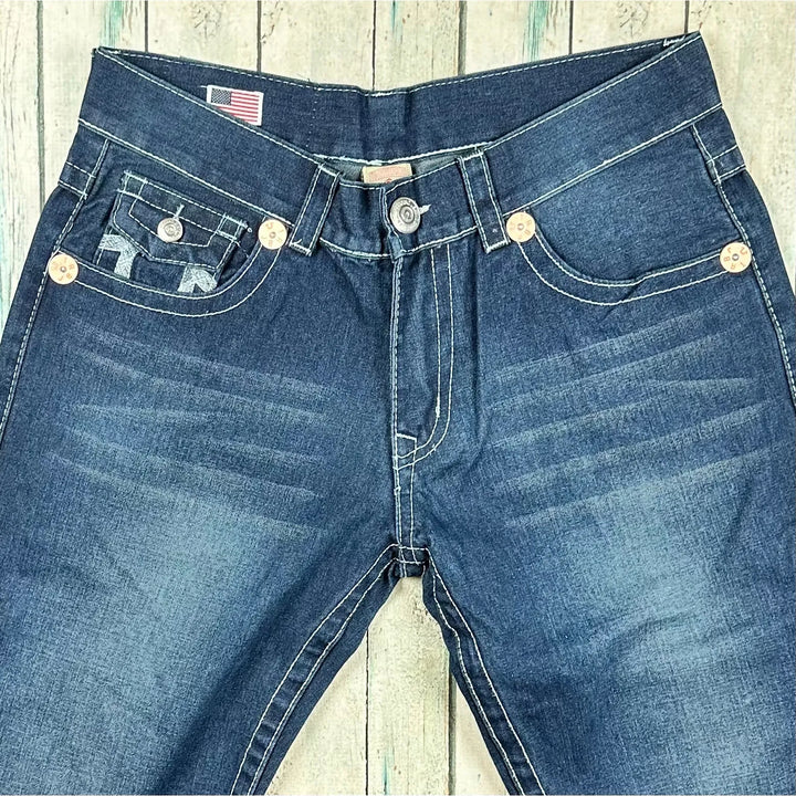 True Religion Mens 'Straight' Flap Top Pocket Jeans - Size 36 - Jean Pool