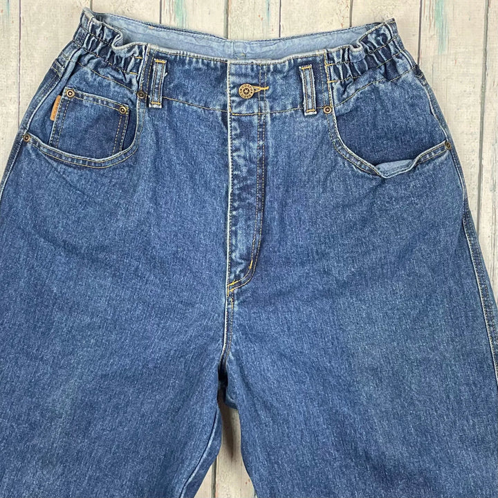 1980's Vintage Corfu Australian Made Baggy Jeans- Suit Size 12 - Jean Pool