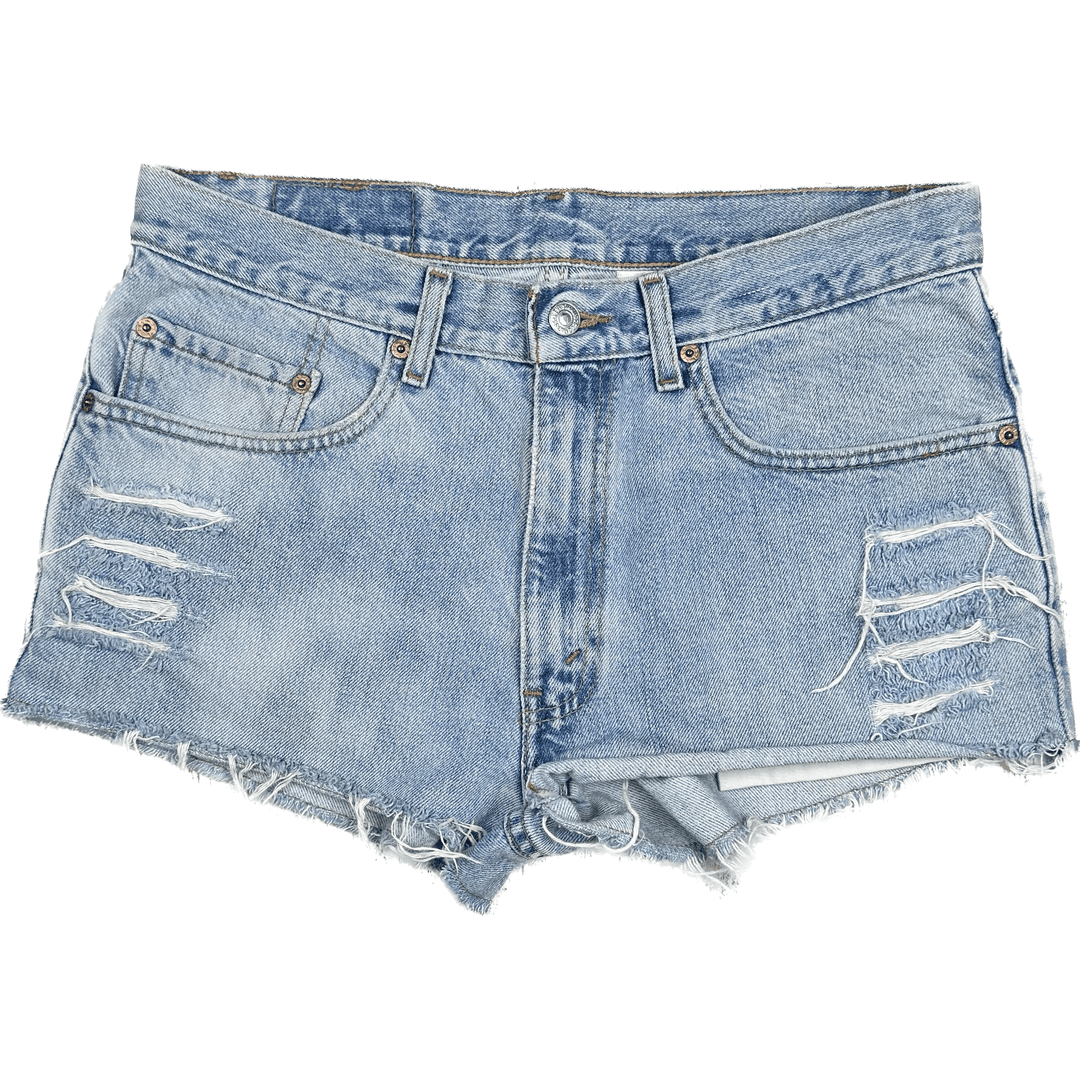 Levis 550 Ladies Distressed Denim Shorts Reworked) Size 31
