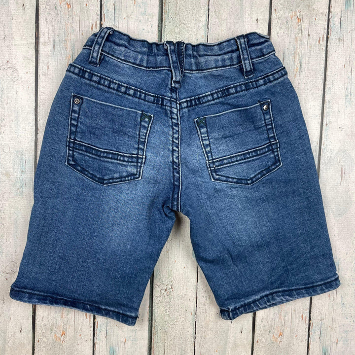 Boys Padini Distressed Dark Denim Shorts - Size 2/3 - Jean Pool