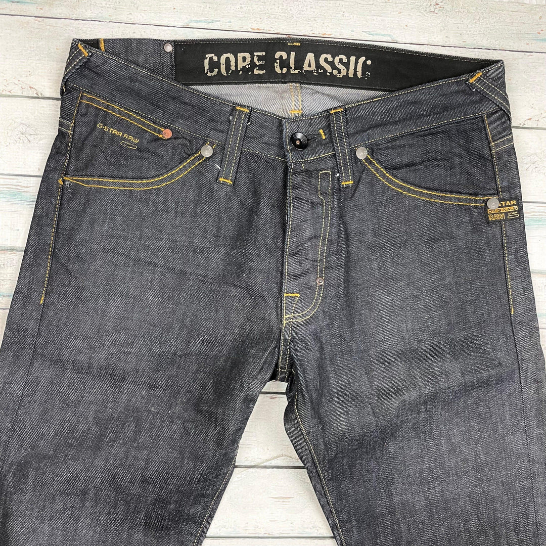 G Star RAW 'Core Classic' Mens Button Fly Jeans -Size 33 - Jean Pool