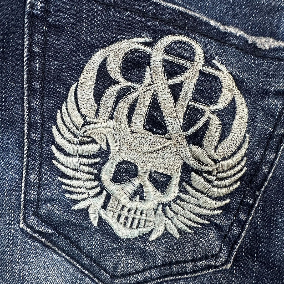 Rock & Republic Skull Pocket Straight Jeans- Size 30 - Jean Pool