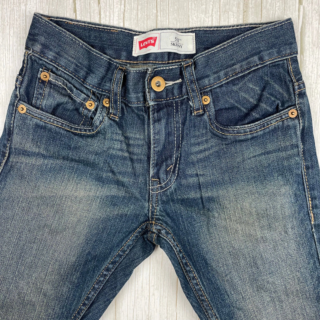 Levis Kids 511 Stretch Skinny Jeans - Size 8Y - Jean Pool