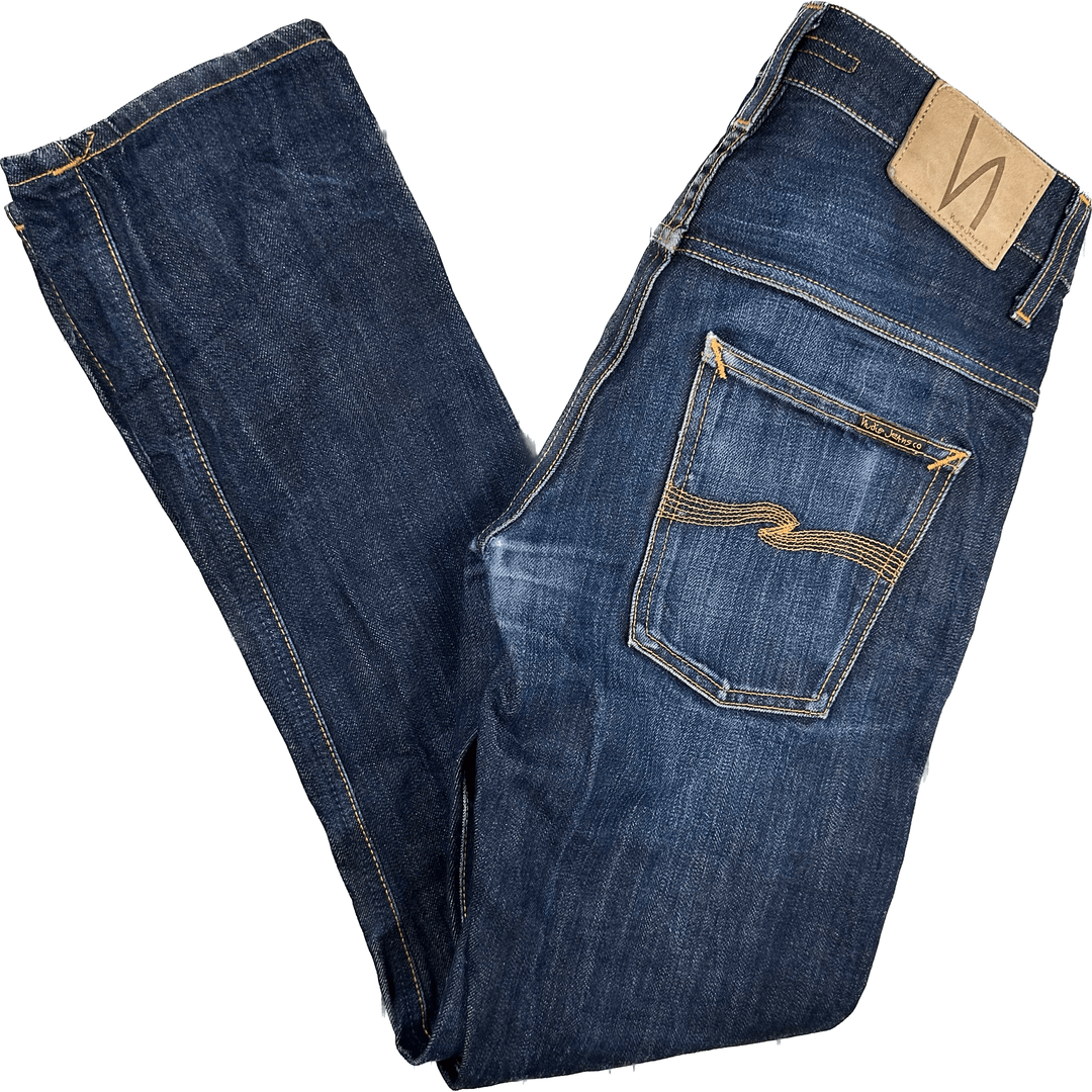 Nudie Jeans Co. 'Thin Finn' Organic Dry Selvage Jeans - Size 29/32 - Jean Pool
