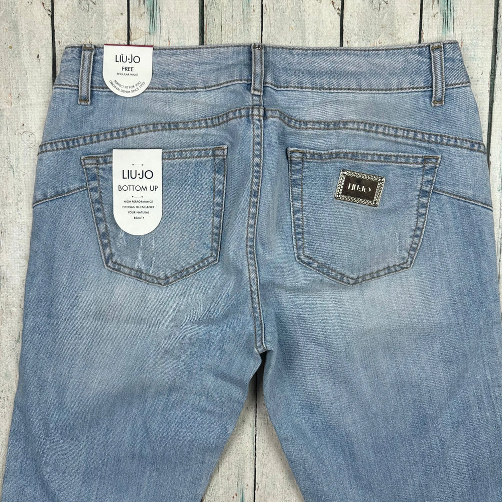 NWT - LUI-JO Italian Rhinestone Hem Slim Fit Jeans -Size 30 - Jean Pool