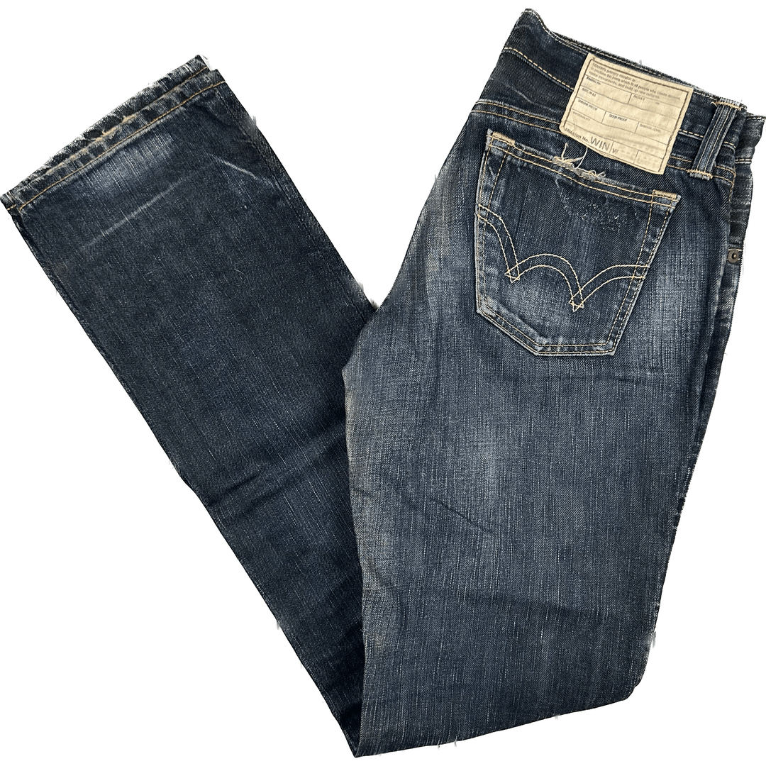Edwin Made in Japan Low Rise Straight Jeans -Size 26 - Jean Pool