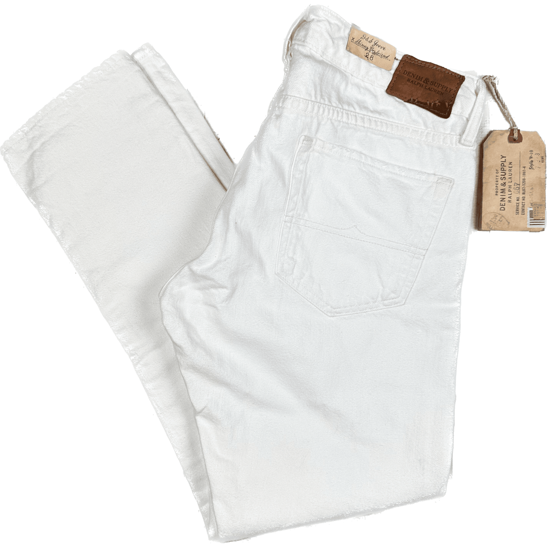 NWT-Ralph Lauren Denim & Supply 'Grove' Skinny Boyfriend White Jeans - Size 28 - Jean Pool