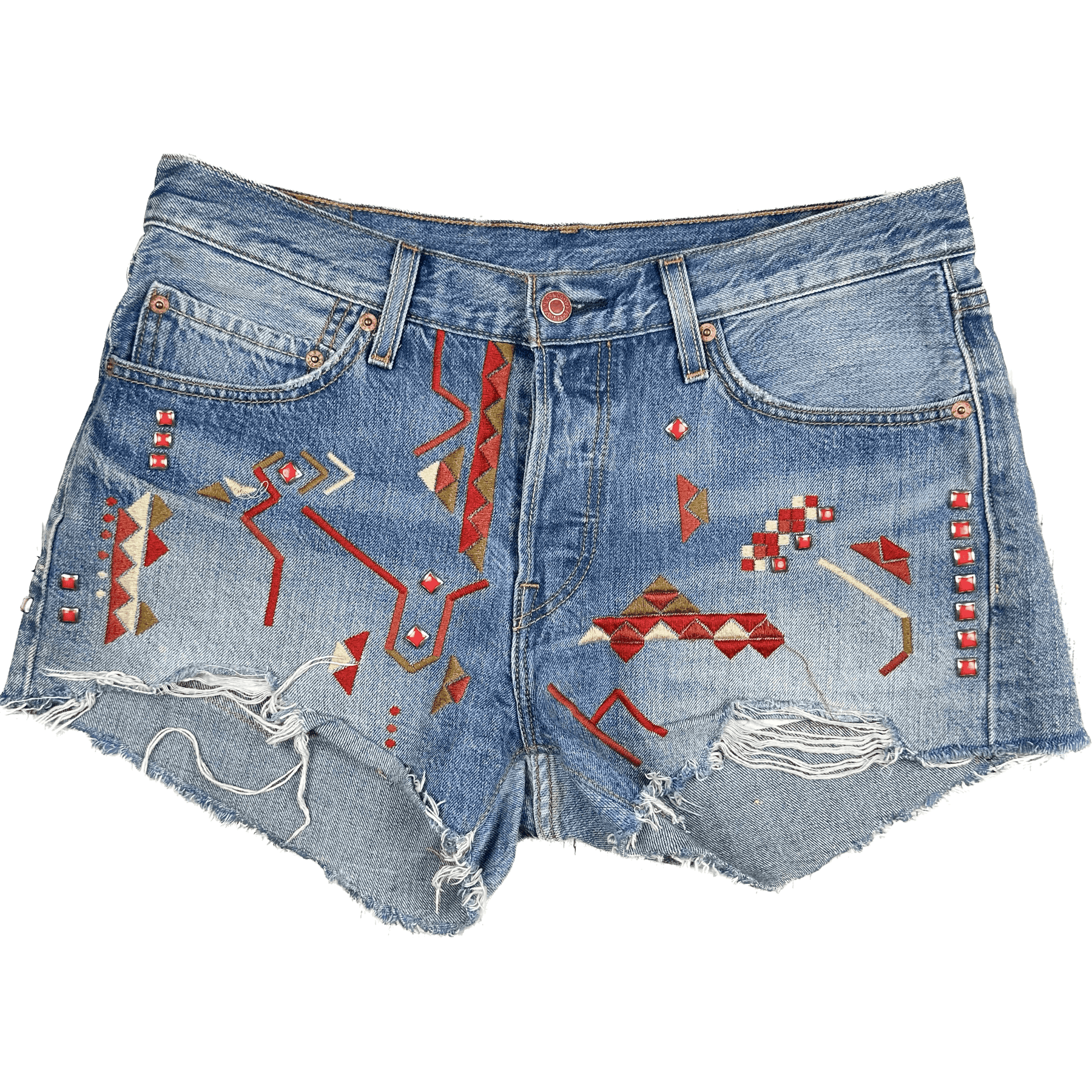 Levi's embroidered shorts deals