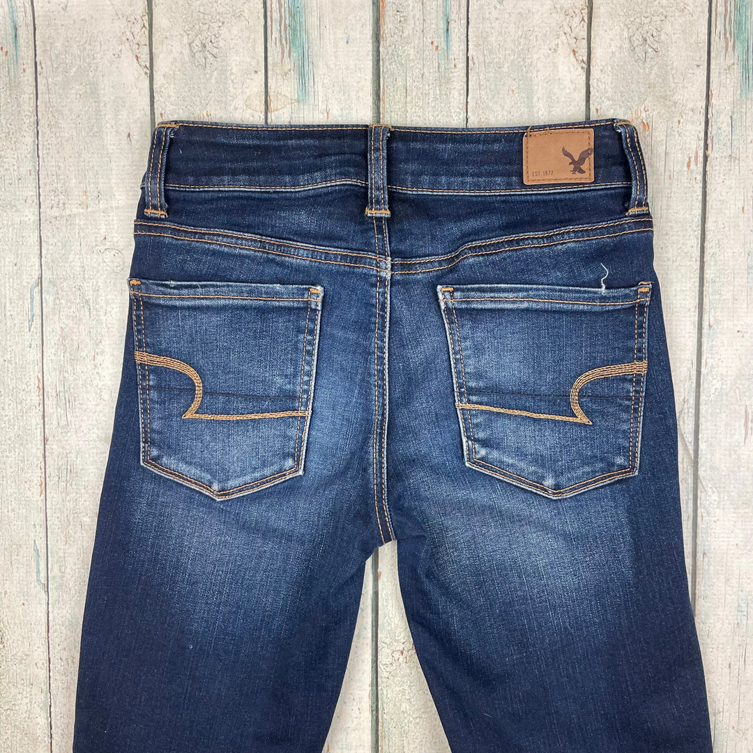 American Eagle Super Stretch Hi Rise Skinny Jeans- Size US 00 Suit 4/5AU - Jean Pool