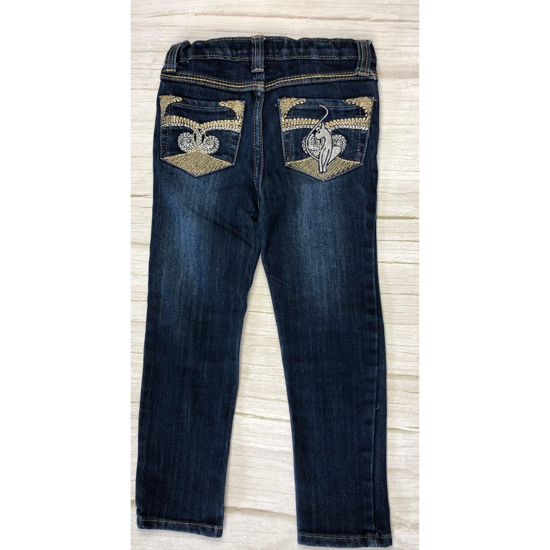 Baby Phat Girls Embroidered Logo Pocket Jeans - Size 4-Jean Pool