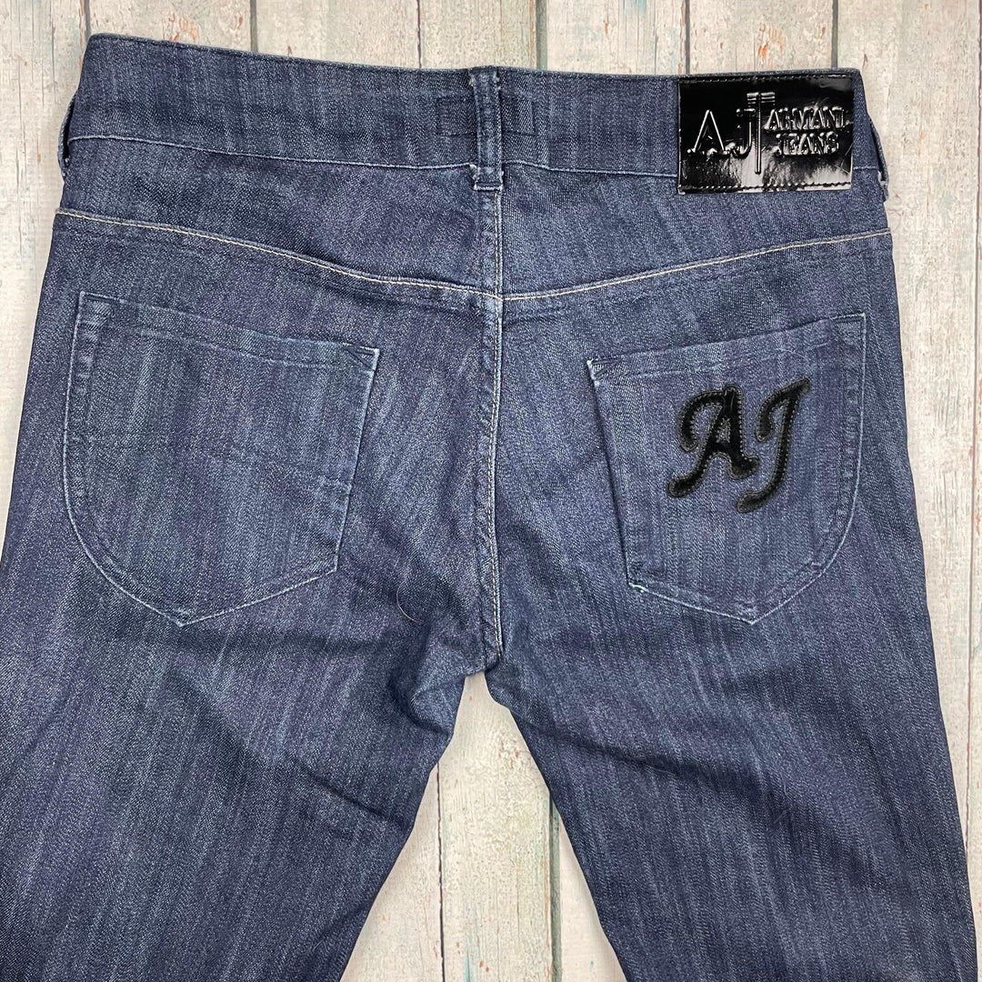 Armani Jeans AJ Slim Straight 'Indigo 09' Stretch Jeans -Size 27 - Jean Pool