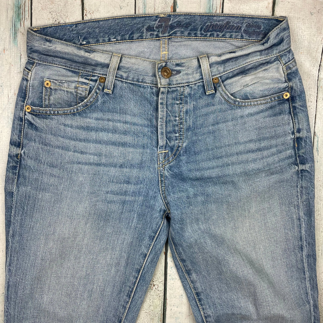 7 for all Mankind 'Josefina' Ladies Boyfriend Jeans Size- 24 or 6AU - Jean Pool