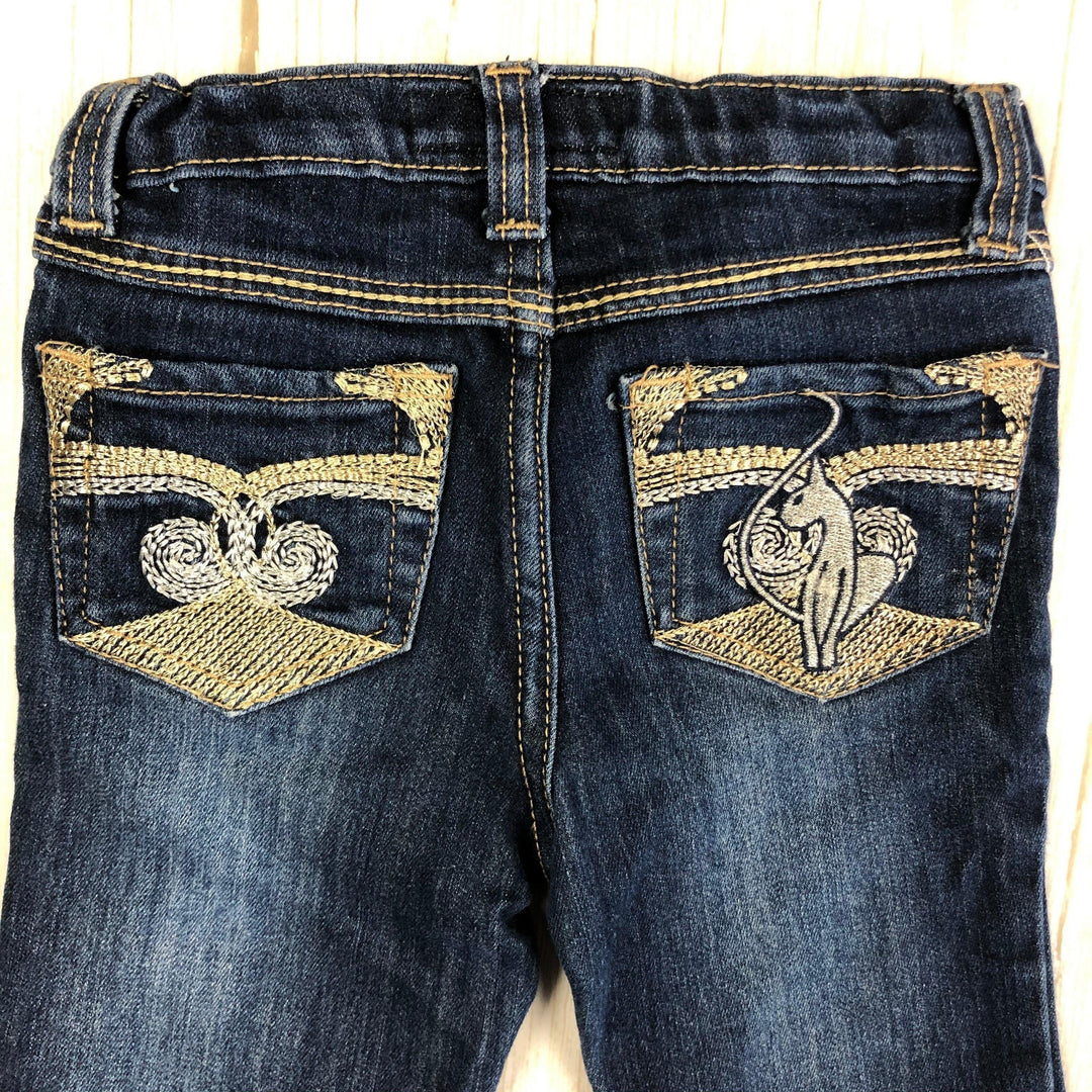 Baby Phat Girls Embroidered Logo Pocket Jeans - Size 4-Jean Pool